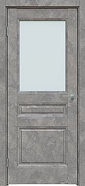 Дверь межкомнатная "Future-663" Бетон тёмно-серый, стекло Сатинат белый