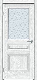 Дверь межкомнатная "Future-663" Дуб патина серый, стекло Ромб