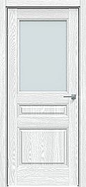 Дверь межкомнатная "Future-663" Дуб патина серый, стекло Сатинат белый