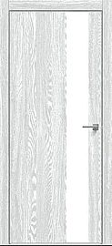 Дверь межкомнатная  "Future-703" Дуб патина серый стекло Лакобель белый, кромка ABS