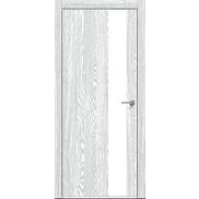 Дверь межкомнатная  "Future-703" Дуб патина серый стекло Лакобель белый, кромка ABS