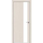 Дверь межкомнатная  "Future-703" Дуб Серена керамика стекло Лакобель белый, кромка ABS