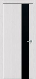 Дверь межкомнатная "Future-703" Дуб Серена светло-серый, вставка Лакобель чёрный, кромка-ABS