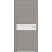 Дверь межкомнатная "Future-707" Дуб Серена каменно-серый, вставка Дуб патина серый, кромка-матовый хром