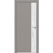 Дверь межкомнатная "Future-708" Дуб Серена каменно-серый, вставка Дуб патина серый, кромка-матовый хром