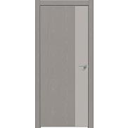 Дверь межкомнатная "Future-708" Дуб Серена каменно-серый, вставка Шелл Грей, кромка-матовый хром