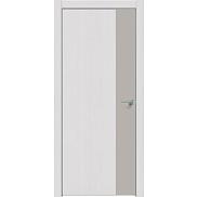 Дверь межкомнатная "Future-708" Дуб Серена светло-серый, вставка Шелл Грей, кромка-матовый хром