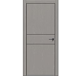 Дверь межкомнатная "Future-710" Дуб Серена каменно-серый глухая, кромка-чёрная матовая