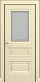 Дверь межкомнатная «Ампир В1» Матовый кремовый остекление Сатинато