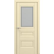 Дверь межкомнатная «Ампир В3» Матовый кремовый остекление Сатинато