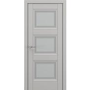 Дверь межкомнатная «Гранд В2» Серый матовый new остекление Сатинато