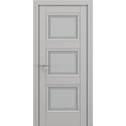 Дверь межкомнатная «Гранд В3» Серый матовый new остекление Сатинато