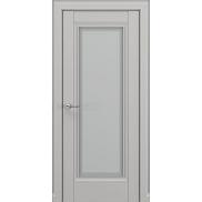 Дверь межкомнатная «Неаполь В1» Серый матовый new остекление Сатинато