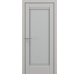 Дверь межкомнатная «Неаполь В4» Серый матовый new остекление Сатинато
