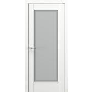 Дверь межкомнатная «Неаполь В5» Белый матовый остекление Сатинато