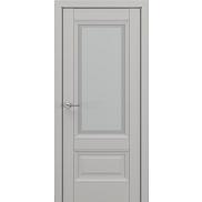 Дверь межкомнатная «Турин В2» Серый матовый new остекление Сатинато