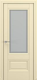 Дверь межкомнатная «Турин В3» Матовый кремовый остекление Сатинато