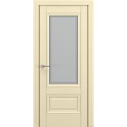 Дверь межкомнатная «Турин В3» Матовый кремовый остекление Сатинато