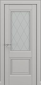 Дверь межкомнатная «Венеция В1 (ромб)» Серый матовый new остекление Сатинато