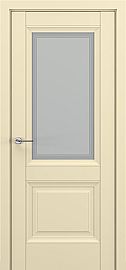 Дверь межкомнатная «Венеция В2» Матовый кремовый остекление Сатинато