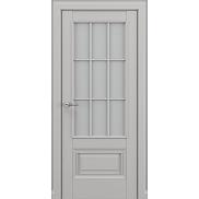 Дверь межкомнатная «Турин АК В1» Серый матовый new остекление Сатинато