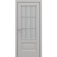 Дверь межкомнатная «Турин АК В2» Серый матовый new остекление Сатинато