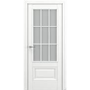Дверь межкомнатная «Турин АК В3» Белый матовый остекление Сатинато