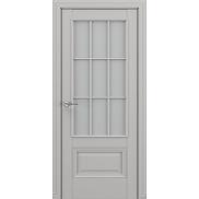 Дверь межкомнатная «Турин АК В3» Серый матовый new остекление Сатинато