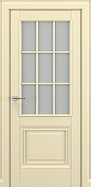 Дверь межкомнатная «Венеция АК В1» Матовый кремовый остекление Сатинато