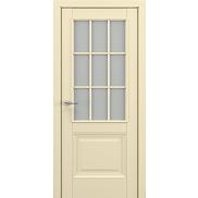 Дверь межкомнатная «Венеция АК В2» Матовый кремовый остекление Сатинато