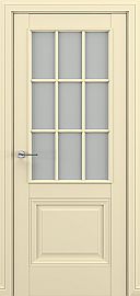 Дверь межкомнатная «Венеция АК В3» Матовый кремовый остекление Сатинато