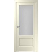 Дверь межкомнатная «Турин Тип-S» Матовый кремовый остекление Сатинато