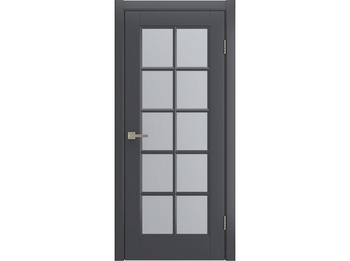 Дверь межкомнатная "AMORE" RAL 7024 Графит эмаль остекленная  сатинат матовая 200*90