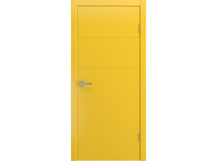 Дверь межкомнатная "BAROKKO" RAL 1018 Желтая эмаль глухая 200*80