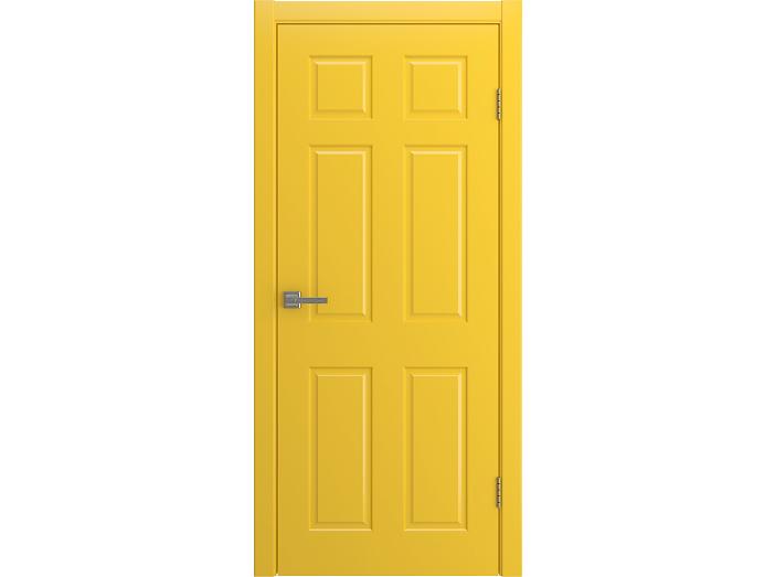 Дверь межкомнатная "BARSELONA" RAL 1018 Желтая эмаль глухая 200*60