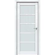 Дверь межкомнатная "Gloss-605" Белый глянец стекло Сатинато белое