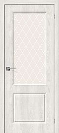 Дверь межкомнатная из ПВХ "Скинни-13" Casablanca остекление White Сrystal