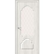 Дверь межкомнатная из ПВХ "Скинни-33" Casablanca остекление белое сатинато