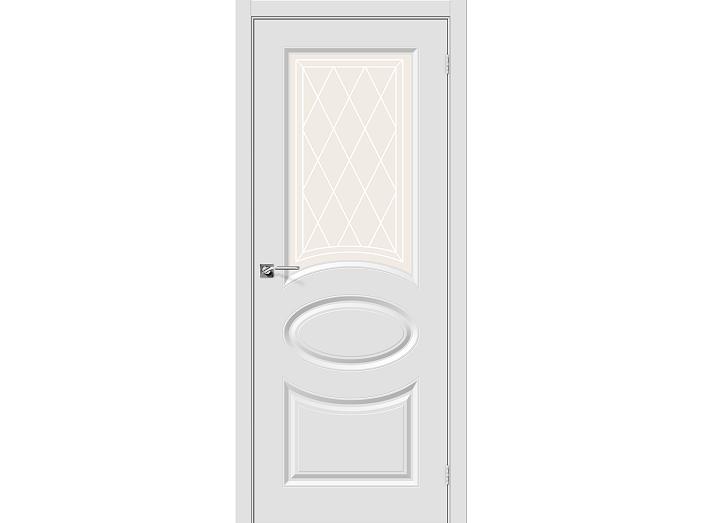 Дверь ПВХ Скинни-21 П-23 (Белый) ПО СТ-Худ. 200*70
