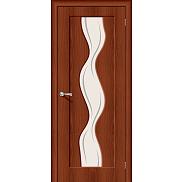 Дверь межкомнатная из ПВХ "Вираж-2" Italiano Vero остекление Art Glass