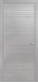 Дверь межкомнатная шпонированная "V-VI" Светло-серый вставка ПВХ Эмаль
