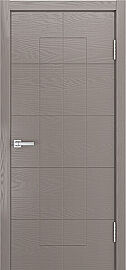 Дверь межкомнатная шпонированная "V-VII" Тёмно-серый вставка ПВХ Эмаль