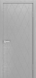 Дверь межкомнатная шпонированная "V-X" Светло-серый вставка ПВХ Эмаль