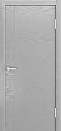Дверь межкомнатная шпонированная "V-XII" Светло-серый вставка ПВХ Эмаль