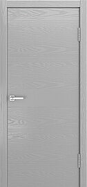 Дверь межкомнатная шпонированная "V-XIV" Светло-серый вставка ПВХ Эмаль
