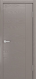 Дверь межкомнатная шпонированная "V-XV" Тёмно-серый вставка ПВХ Эмаль