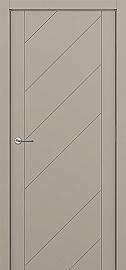 Дверь межкомнатная "Diagonale" Серый шелк эмаль  глухая