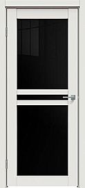 Дверь межкомнатная "Concept-506" Белоснежно матовый стекло Лакобель чёрный