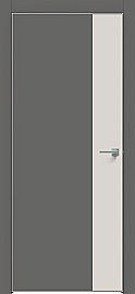 Дверь межкомнатная "Concept-708" Медиум грей, вставка Лайт Грей, кромка-матовый хром