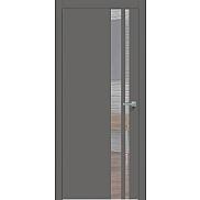 Дверь межкомнатная "Concept-712" Медиум грей, вставка Зеркало, кромка-ABS